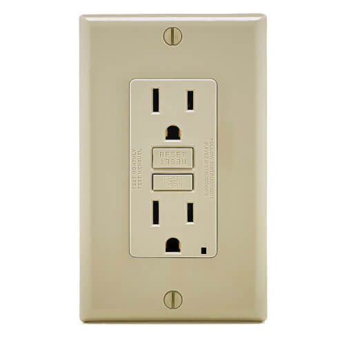 Main product image of Self-test SmartlockPro Slim GFCI Receptacle, 15A, NEMA 5-15R - Ivory (125V)