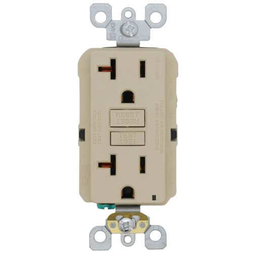 Main product image of Self-test SmartlockPro Slim GFCI Duplex Receptacle , 20A - Ivory (125V)