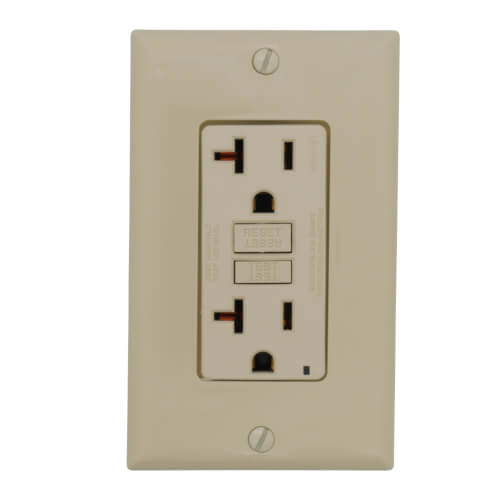 Main product image of Self-test SmartlockPro Slim GFCI Duplex Receptacle , 20A - Ivory (125V)