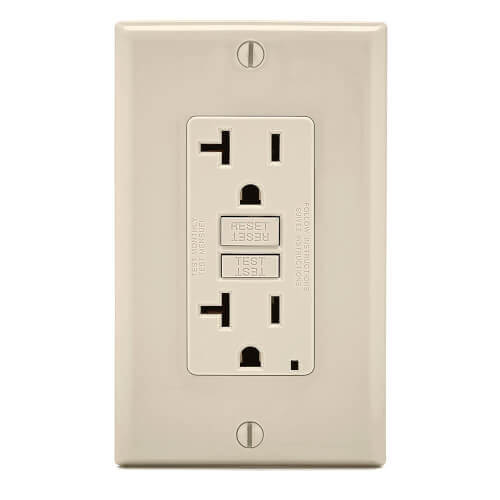 Main product image of Self-test SmartlockPro Slim GFCI Duplex Receptacle , 20A - Light Almond (125V)