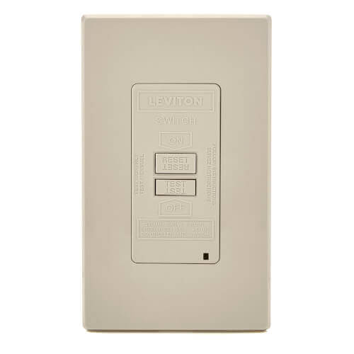 Main product image of Self-test SmartlockPro Slim GFCI Receptacle with Blank Face, 20A - Light Almond (125V)