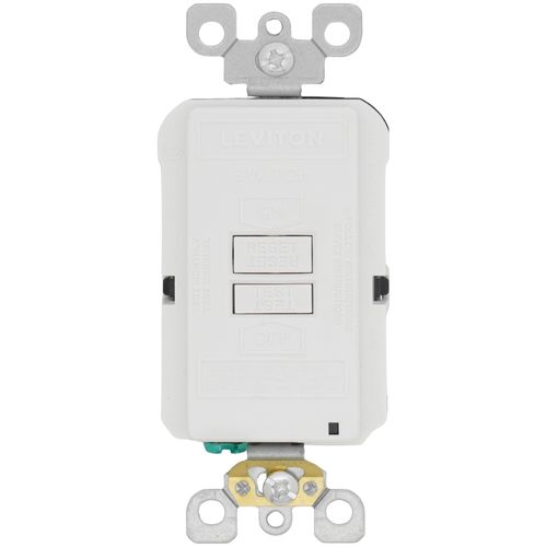 Main product image of Self-test SmartlockPro Slim GFCI Receptacle with Blank Face, 20A - White (125V)