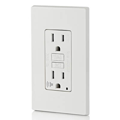 Main product image of SmartlockPro Tamper-Resistant Self-Test GFCI Receptacle w/ Wall Plate, 2P, 15A, NEMA 5-15R - White (125V)