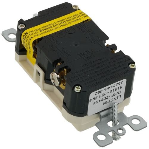 Main product image of Self-test SmartlockPro Slim Tamper Resistant GFCI Receptacle, NEMA 5-20R - Light Almond (125V)