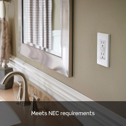 Main product image of 20A SmartlockPro GFCI Receptacle/Outlet, Tamper-Resistant (125V) - Brown