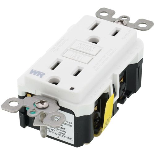 Main product image of SmartlockPro Slim Tamper/Weather Resistant Self-Test GFCI Receptacle, 2P, 15A, NEMA 5-15R - White (125V)