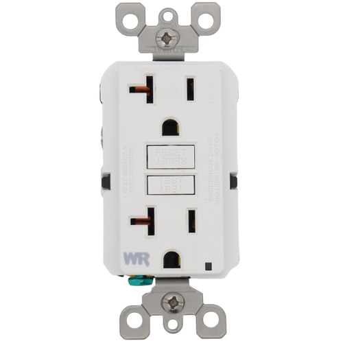 Main product image of SmartlockPro Slim Tamper/Weather Resistant Self-Test GFCI Receptacle, NEMA 5-20R - White (125V)