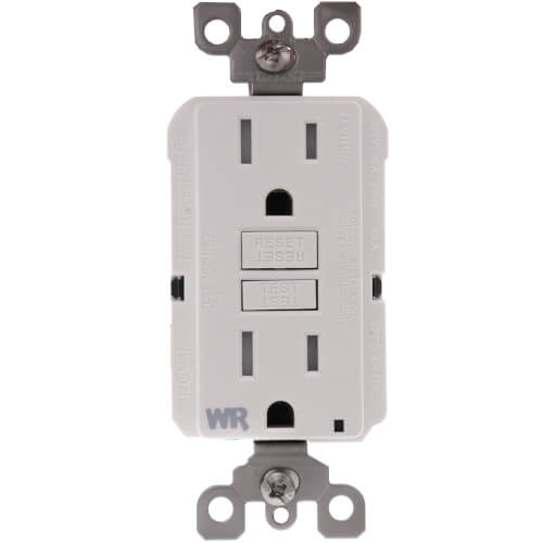 Main product image of Self-test SmartlockPro Slim Tamper/Weather Resistant GFCI Receptacle, 15A, NEMA 5-15R - White (125V)
