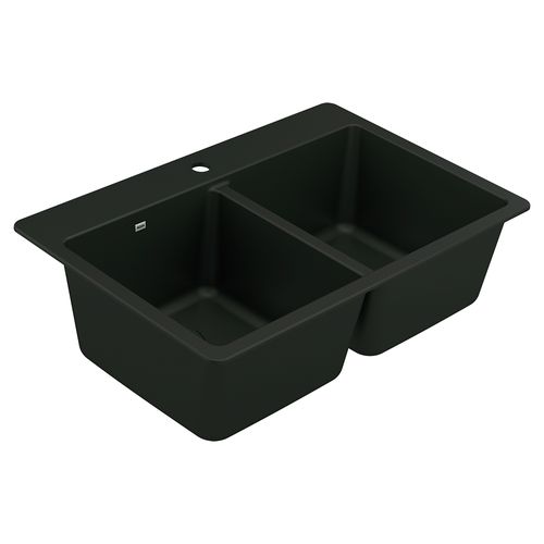 Main product image of 33" X 22" Granite Double Bowl Equal Dual Mount Sink, GGB3028B