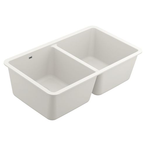 Main product image of 33" X 18.5" X 9.5" Granite Double Bowl Sink, Undermount, GGW4012B