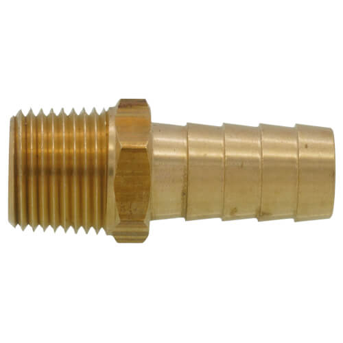 Main product image of 1/2" Hose Barb x 3/8" Male Brass Pipe Adapter