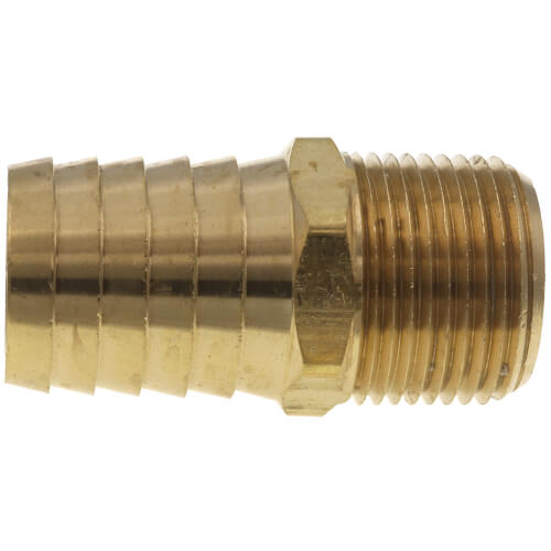 Main product image of 1" Hose Barb x 3/4" NPT Male Brass Pipe Adapter