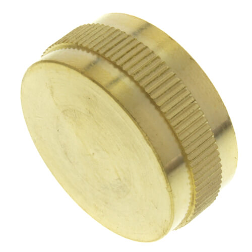 3/4" Brass Garden Hose Cap w/ Washer