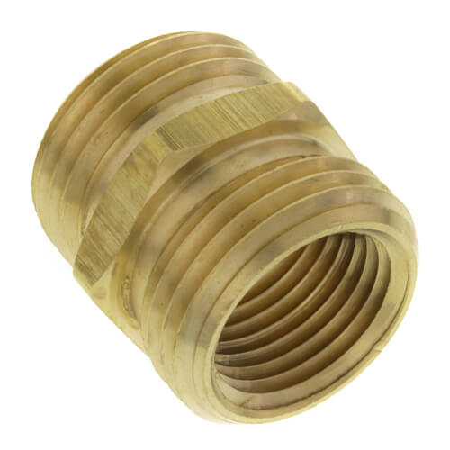 Main product image of 3/4" Male Hose x 3/4" Male Hose (1/2" FIP Tap) Brass Garden Hose Adapter
