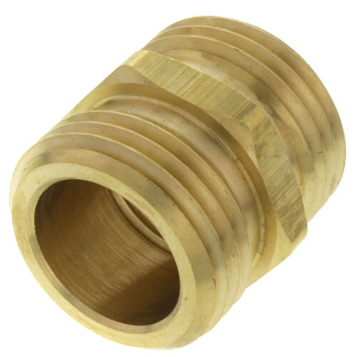 Main product image of 3/4" Male Hose x 3/4" Male Hose (1/2" FIP Tap) Brass Garden Hose Adapter