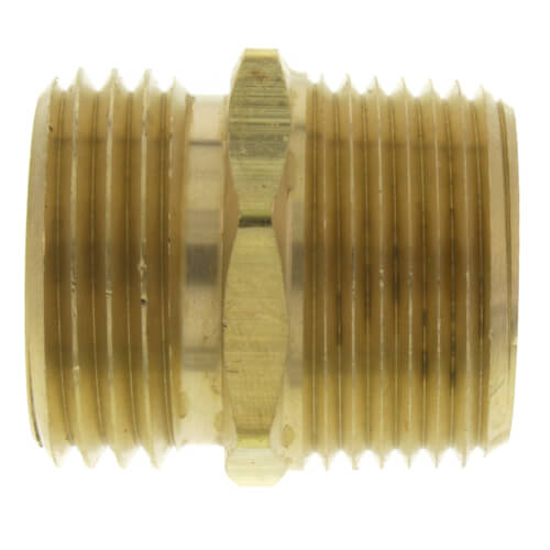 3/4" Male Hose x 3/4" Male Pipe (1/2" FIP Tap) Brass Garden Hose Adapter
