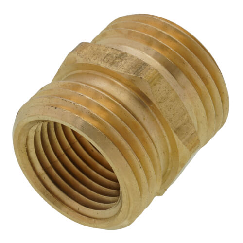 3/4" Male Hose x 3/4" Male Hose (1/2" FIP Tap) Brass Garden Hose Adapter (Lead Free)
