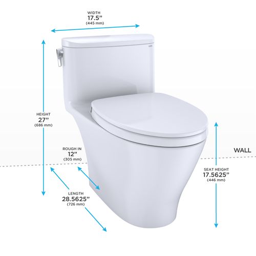 Main product image of MS642124CEF#51 Nexus 1-Piece Elongated 1.28 GPF Universal Height Toilet w/ SS124 Softclose Seat, Washlet+ Ready (Ebony)