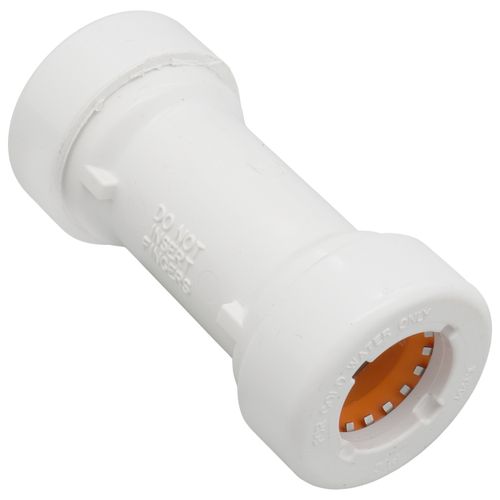 Main product image of 3/4" PVC GripLoc Coupling, 235 psi (White)