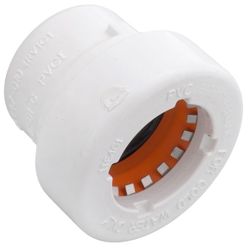 Main product image of 1" PVC GripLoc Cap w/ EPDM O-Ring (White)
