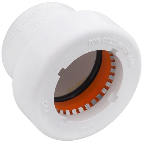 Main product image of 1-1/4" PVC GripLoc Cap w/ EPDM O-Ring (White)