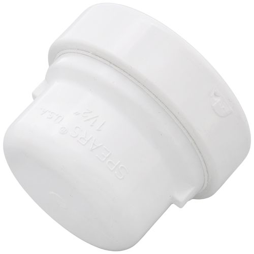 Main product image of 1-1/2" PVC GripLoc Cap w/ EPDM O-Ring (White)
