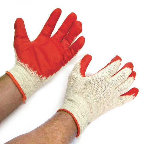 Red "Painted Palm" Work Gloves (One size fits all)