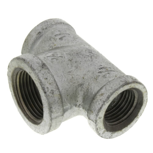 Main product image of 1/2" x 1/2" x 3/4" Galvanized Bull Head Tee