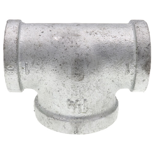 Main product image of 1" x 1" x 1-1/4" Galvanized Bull Head Tee