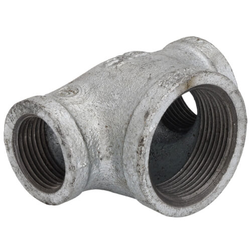 Main product image of 1" x 1" x 1-1/2" Galvanized Bull Head Tee