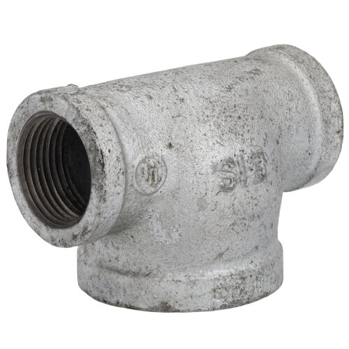 Main product image of 1" x 1" x 1-1/2" Galvanized Bull Head Tee