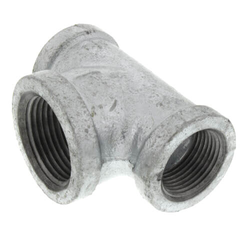 1-1/2" x 1-1/2" x 2" Galvanized Bull Head Tee