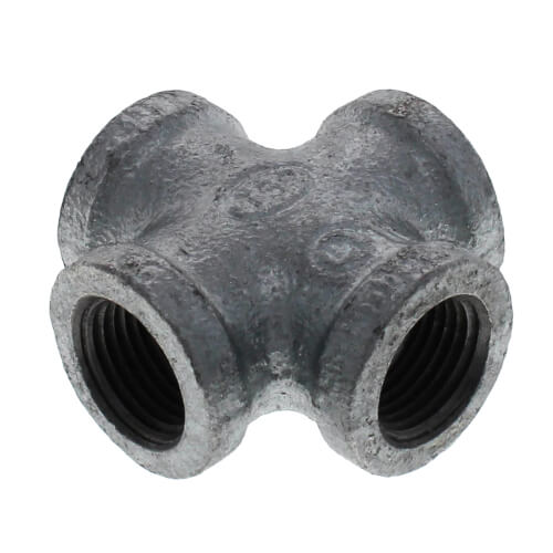 1/2" Galvanized Malleable Cross