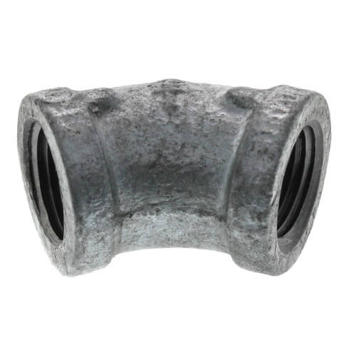 Main product image of 1/2" Galvanized Malleable 45° Elbow