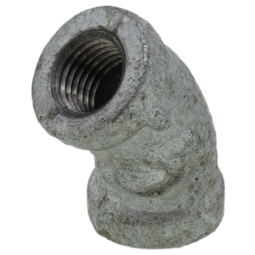 Main product image of 1/4" Galvanized Malleable 45° Elbow