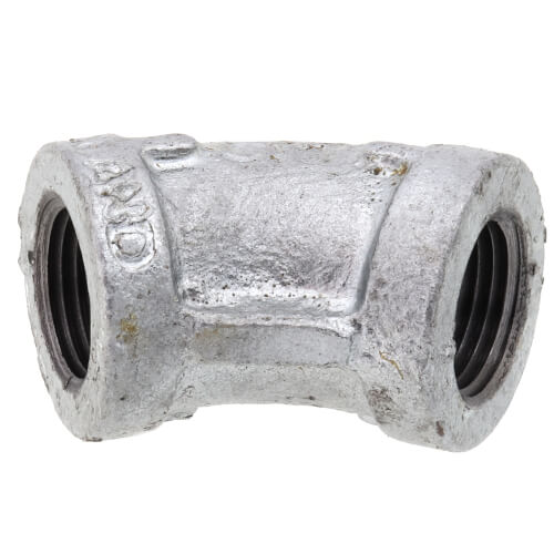Main product image of 3/8" Galvanized Malleable 45° Elbow