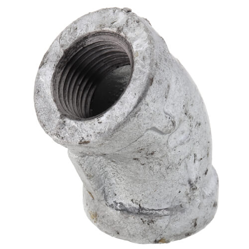 Main product image of 3/8" Galvanized Malleable 45° Elbow