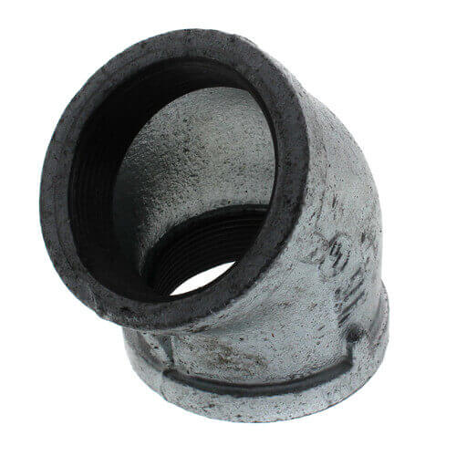 Main product image of 2-1/2" Galvanized Malleable 45° Elbow
