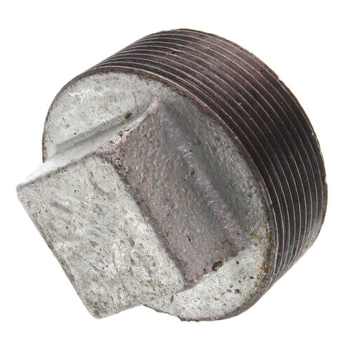 4" Galvanized Malleable Square Head Plug