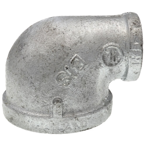 Main product image of 2" x 1" Galvanized Malleable Reducing Elbow