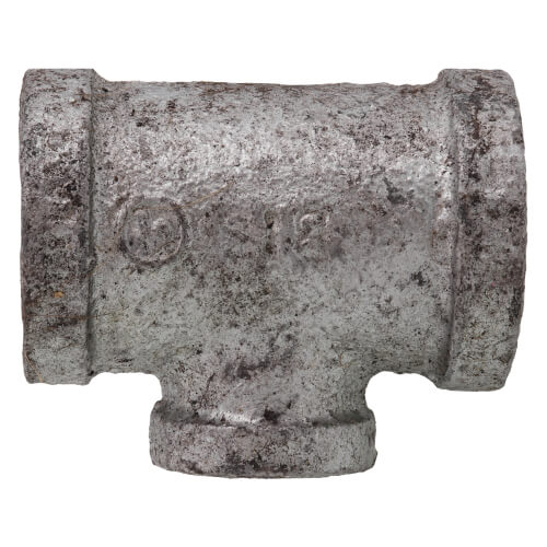 3/4" x 3/4" x 3/8" Galvanized Reducing Tee