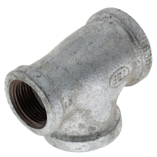 Main product image of 1" x 3/4" x 1" Galvanized Reducing Tee