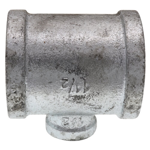 Main product image of 1-1/2" x 1-1/2" x 1/2" Galvanized Reducing Tee