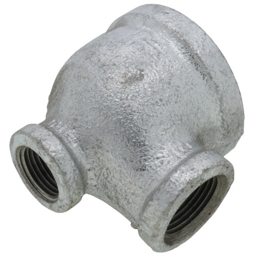 Main product image of 1-1/2" x 1/2" x 3/4" Galvanized Reducing Tee
