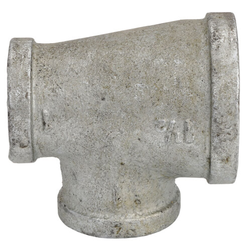 Main product image of 1-1/2" x 1" x 1" Galvanized Reducing Tee