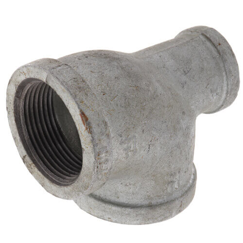 Main product image of 1-1/2" x 1-1/4" x 1-1/2" Galvanized Reducing Tee