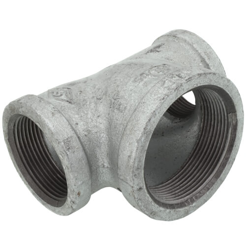 Main product image of 1-1/2" x 1-1/4" x 2" Galvanized Reducing Tee