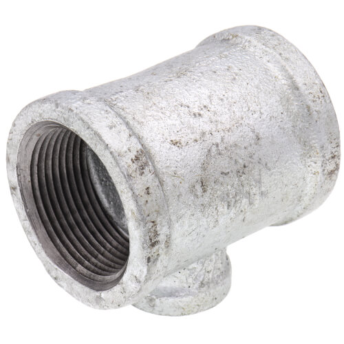 Main product image of 1-1/4" x 1-1/4" x 1/2" Galvanized Reducing Tee