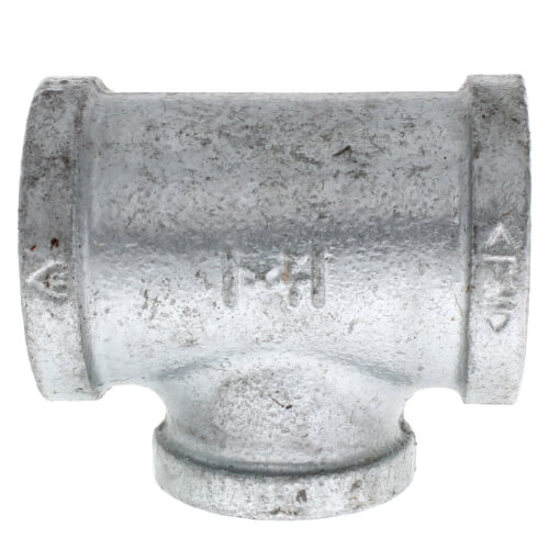 Main product image of 1-1/4" x 1-1/4" x 1" Galvanized Reducing Tee