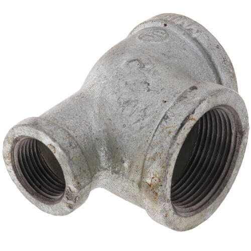 Main product image of 1-1/4" x 1/2" x 1/2" Galvanized Reducing Tee